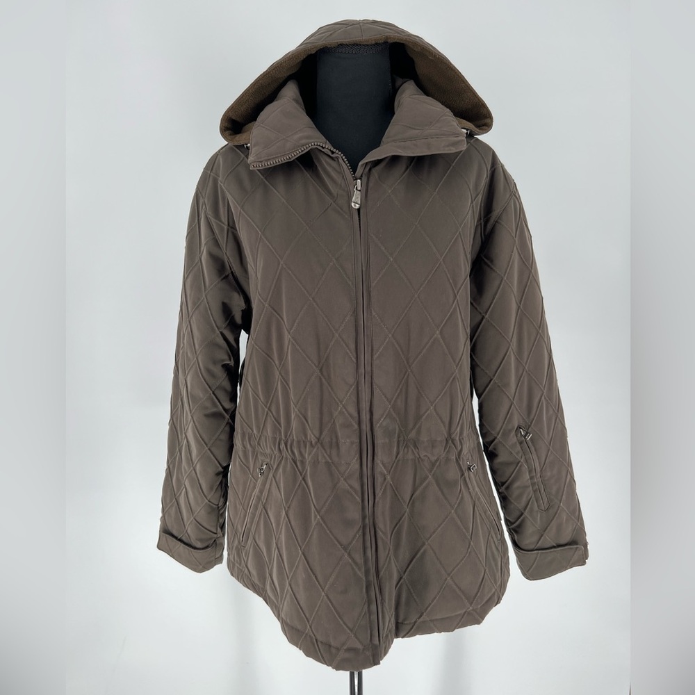 PACIFIC TRAIL HOODED CHOCOLATE BROWN JACKET, COZY WEATHER‎ PROTECTION
